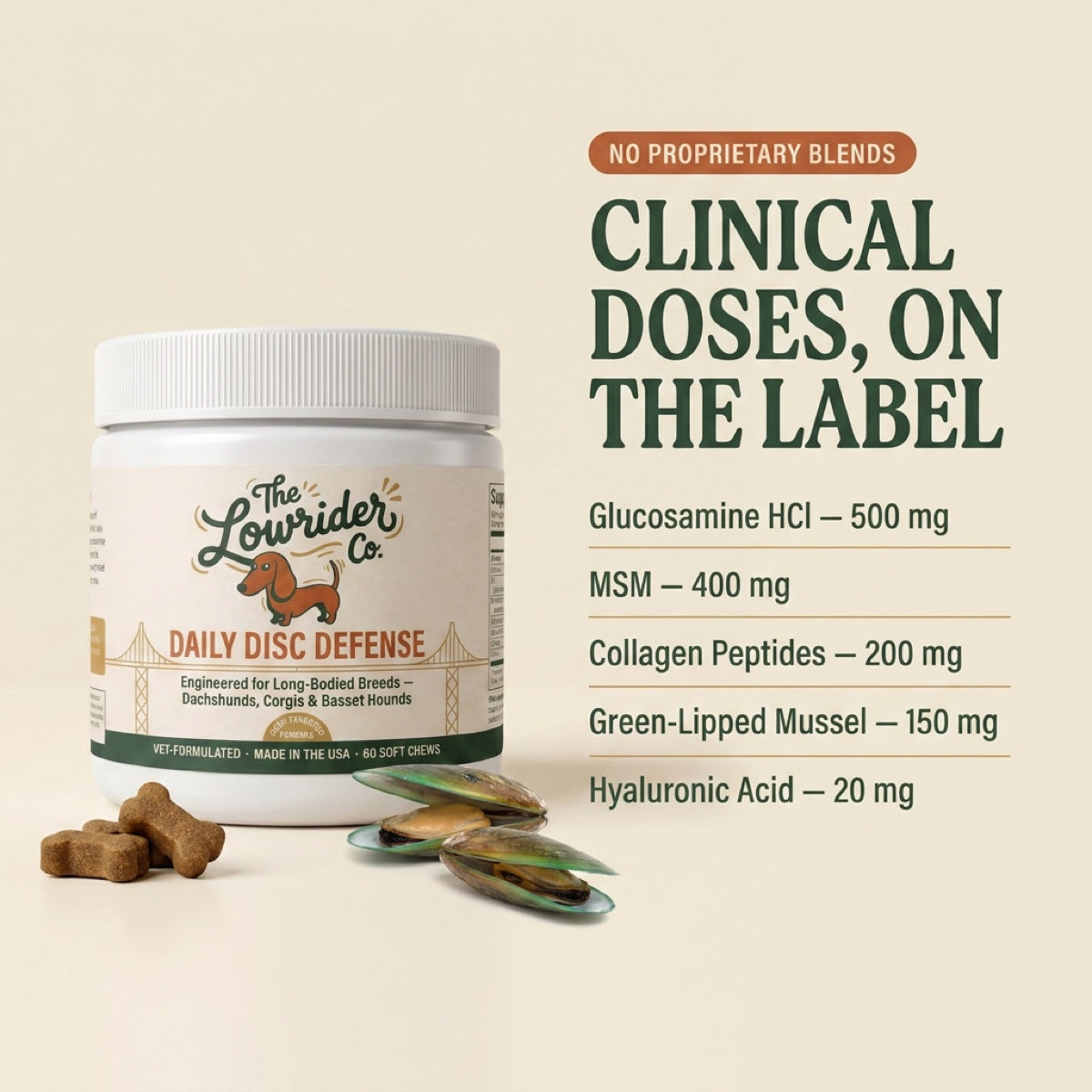 Product Title: Daily Disc Defense™ Soft Chews — Formulated for CDDY/CDPA Breeds